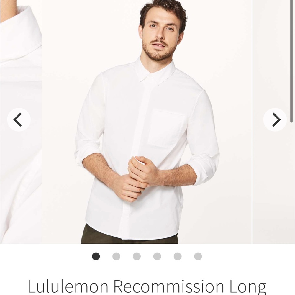 Lululemon Recommission LS Button Down, White